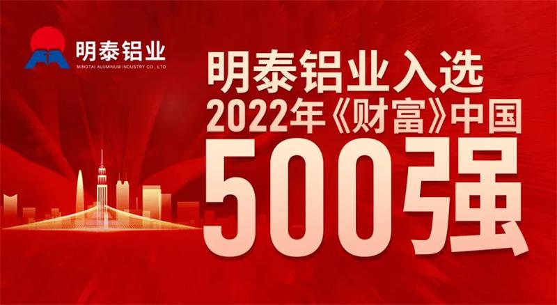 大发国际铝业首次入选《财富》中国500强